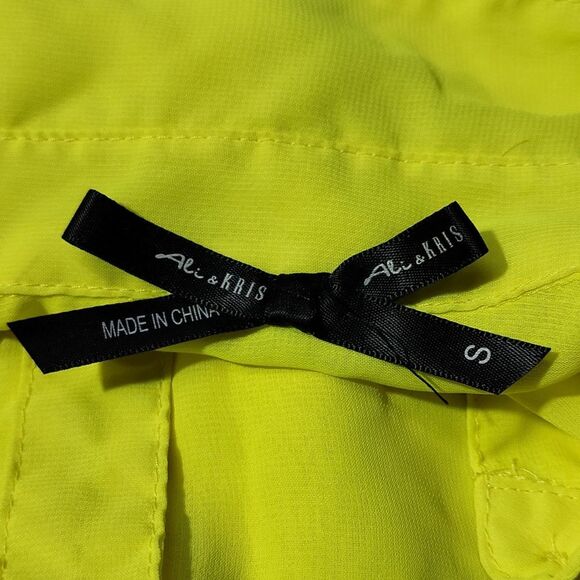 Ali & Kris sheer neon button down shirt - Picture 4 of 10